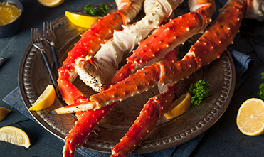 Alaskan king crab legs