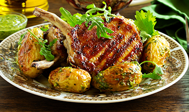 French-ribbed pork chop